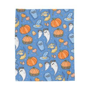Autumn Vibes Blue Blanket