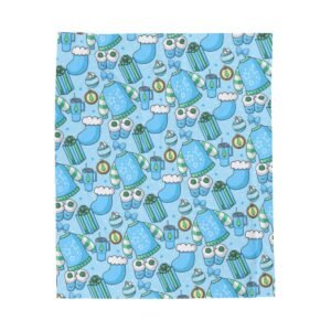 Cozy Christmas Blue Blanket
