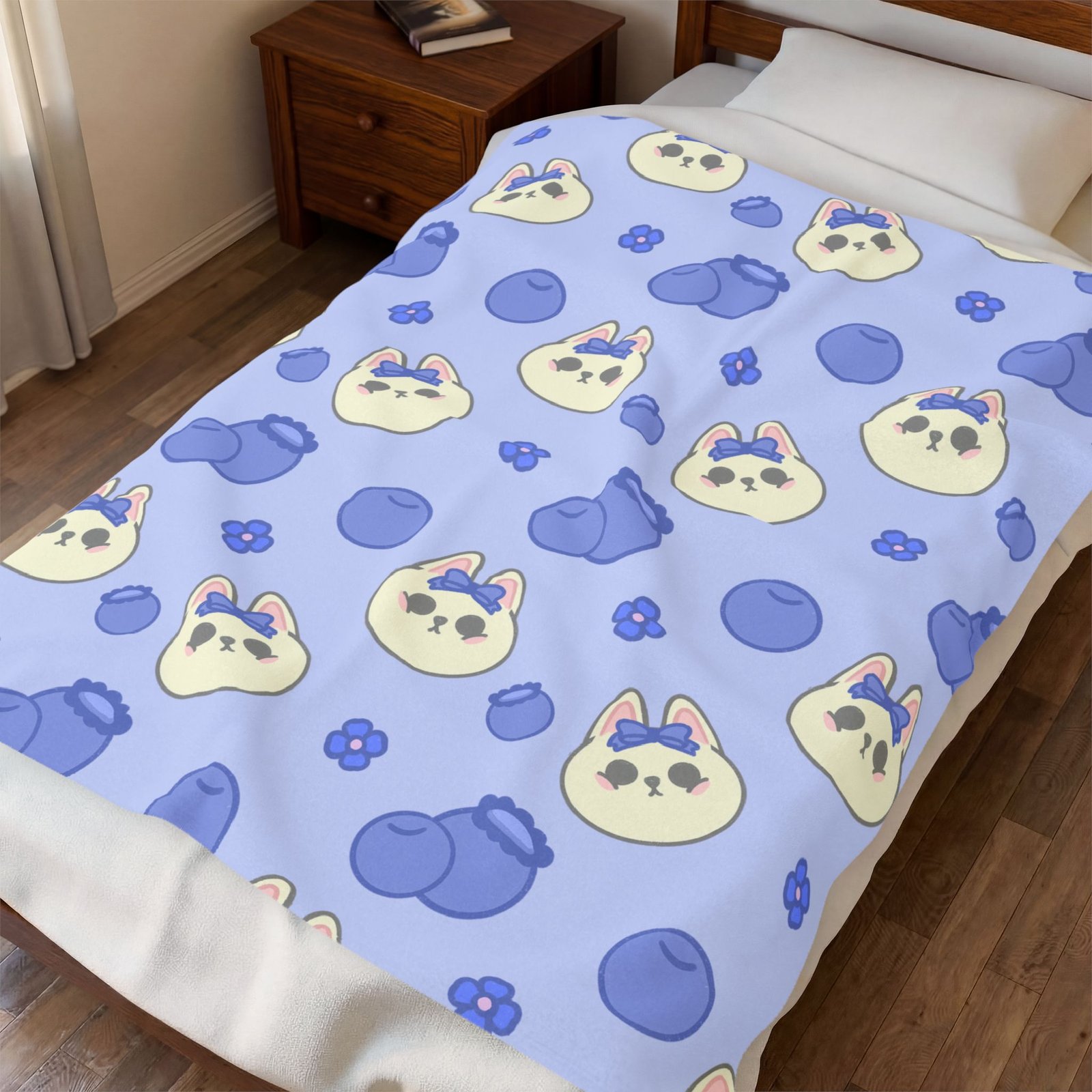 Bunnies and Blueberries Blanket - Image 3