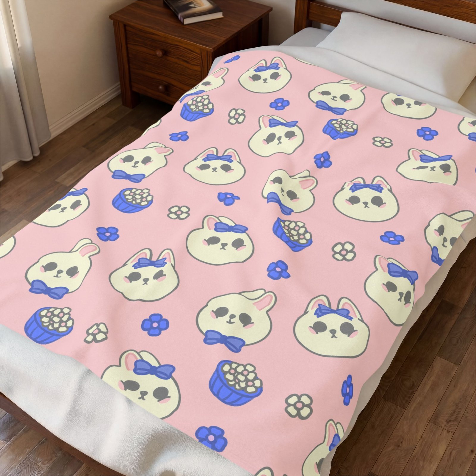 Bunnies and Flowers Blanket - Image 3