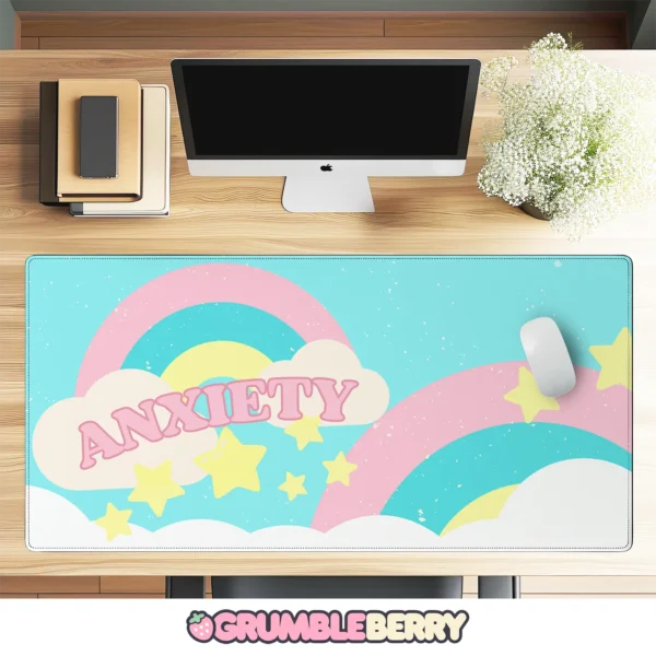 Anxiety Rainbow Desk Mat