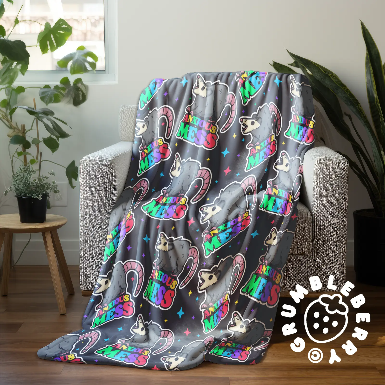 Anxious Mess Possum Blanket - Image 4