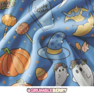 Autumn Vibes Blue Blanket