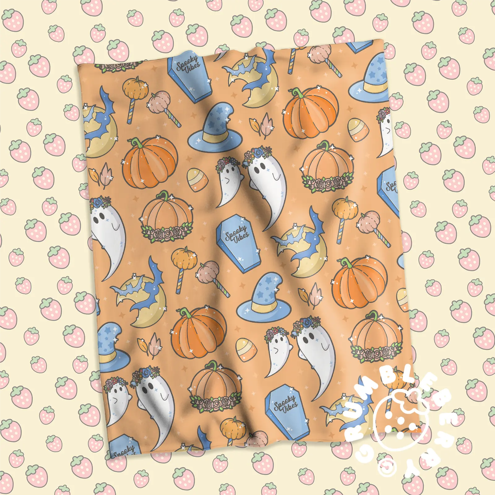 Autumn Vibes Orange Blanket - Image 2