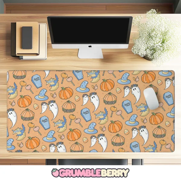 Autumn Vibes Orange Desk Mat