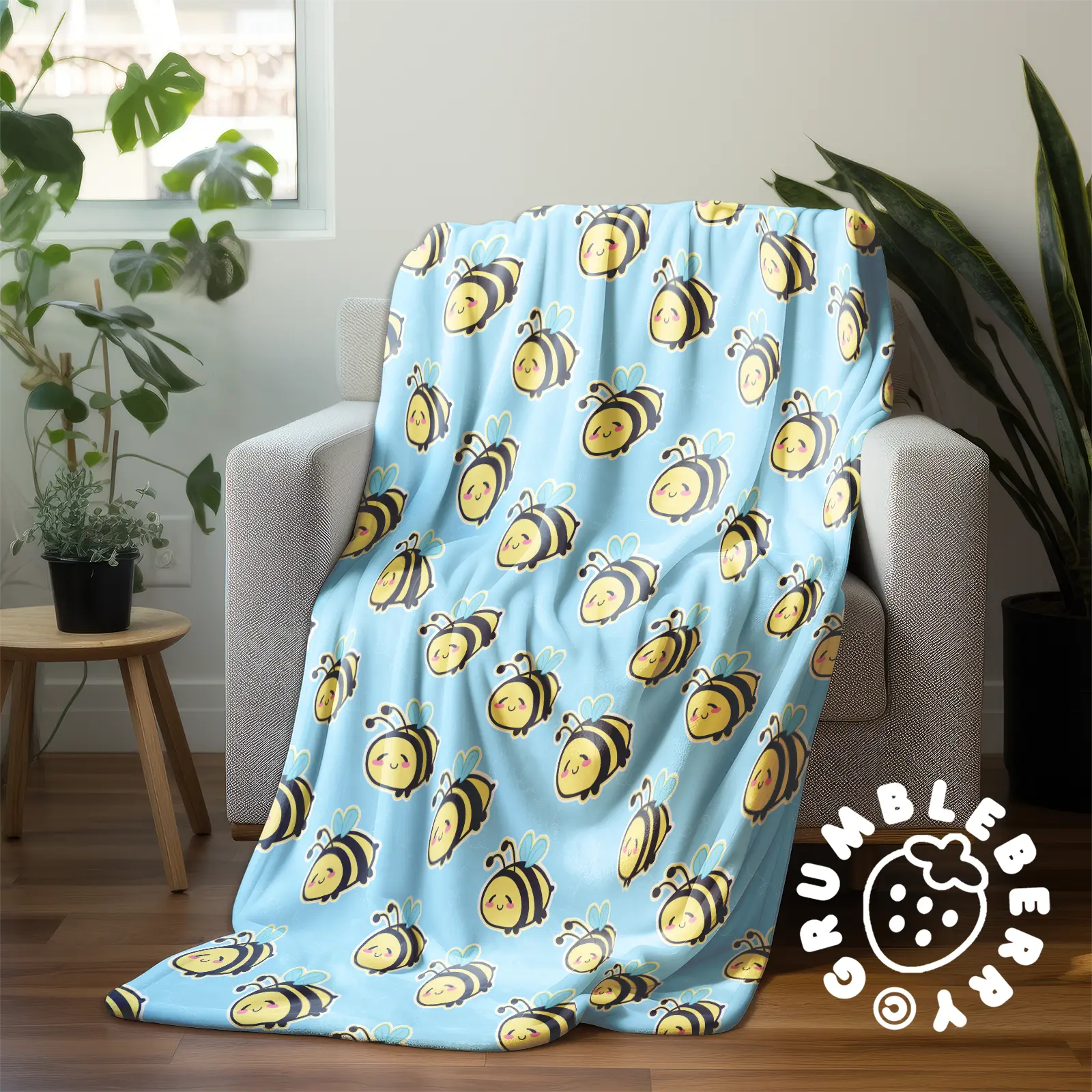 Bumbleboo Blue Blanket - Image 6