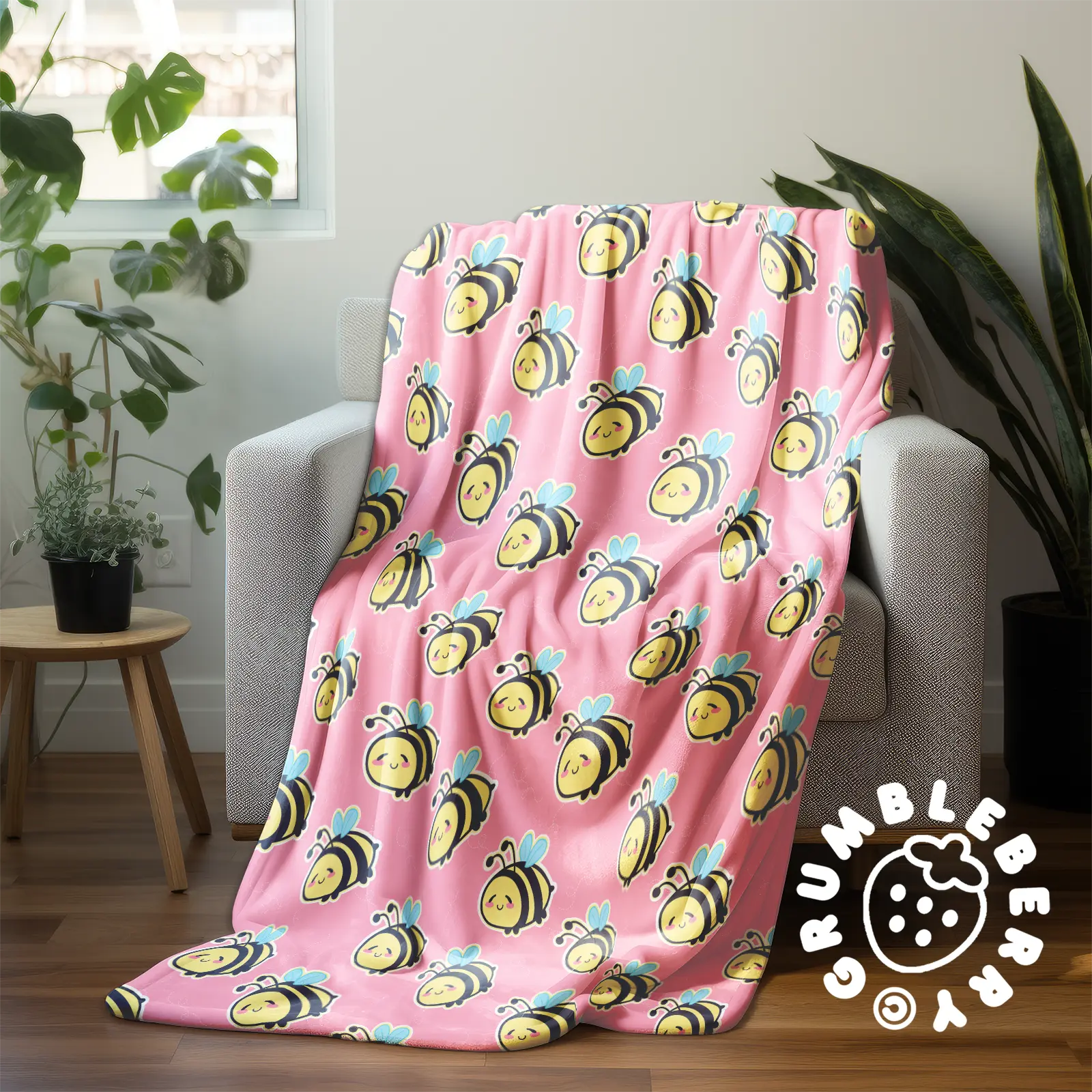 Bumbleboo Pink Blanket - Image 6