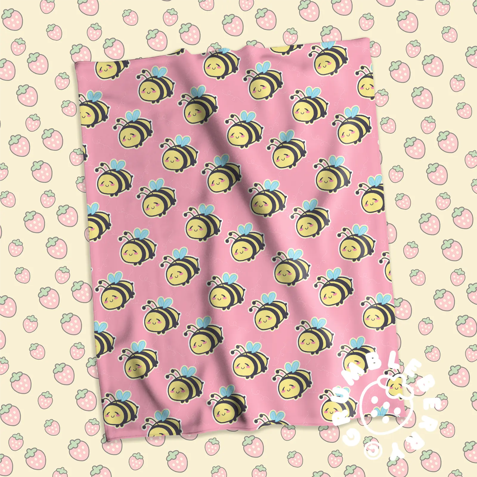 Bumbleboo Pink Blanket - Image 4
