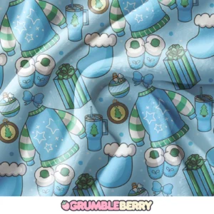 Cozy Christmas Blue Blanket