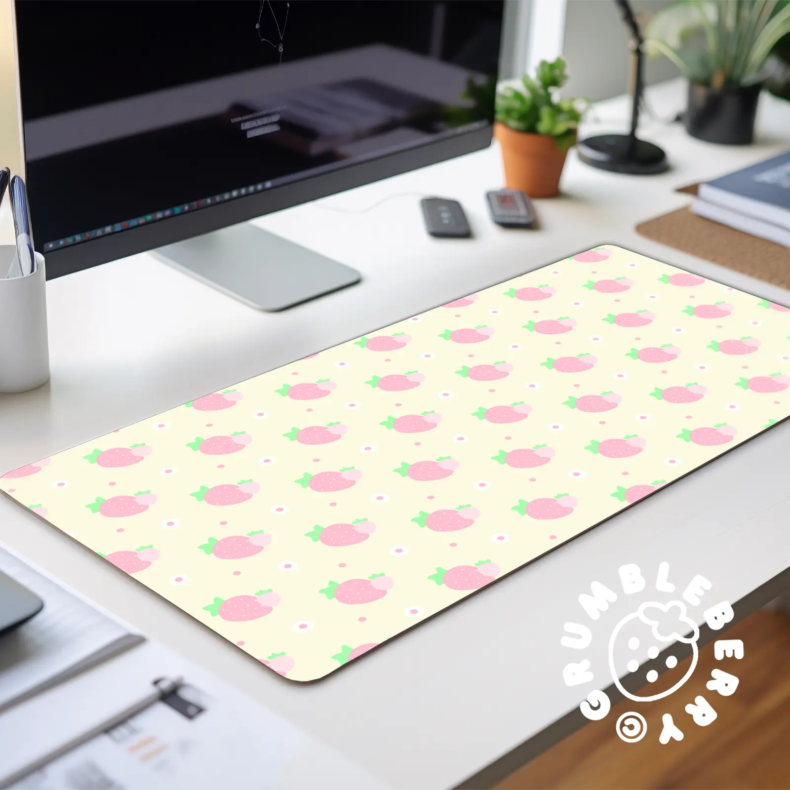 Dreamy Strawberry Desk Mat - Image 5