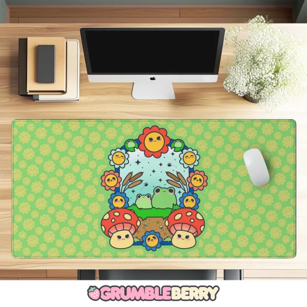 Froggy Paradise Desk Mat