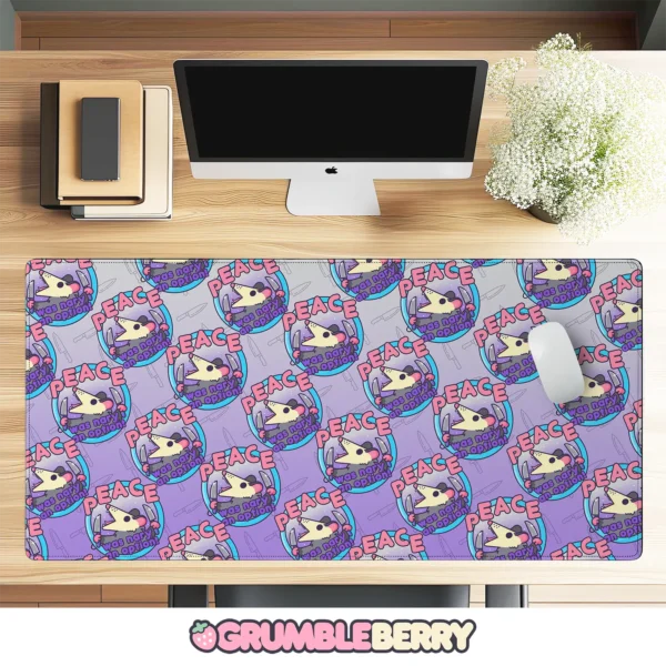 Peace Was Nary An Option Patterned Desk Mat