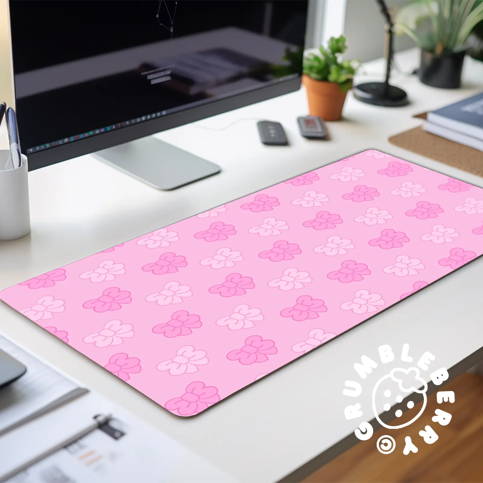 Pink Bows Desk Mat - Image 5