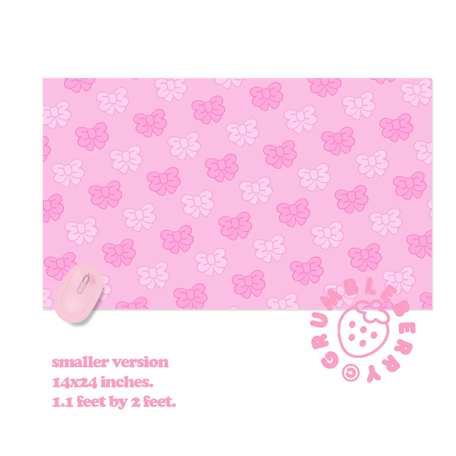 Pink Bows Desk Mat - Image 3