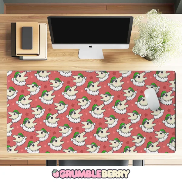 Possum Santa Red Desk Mat