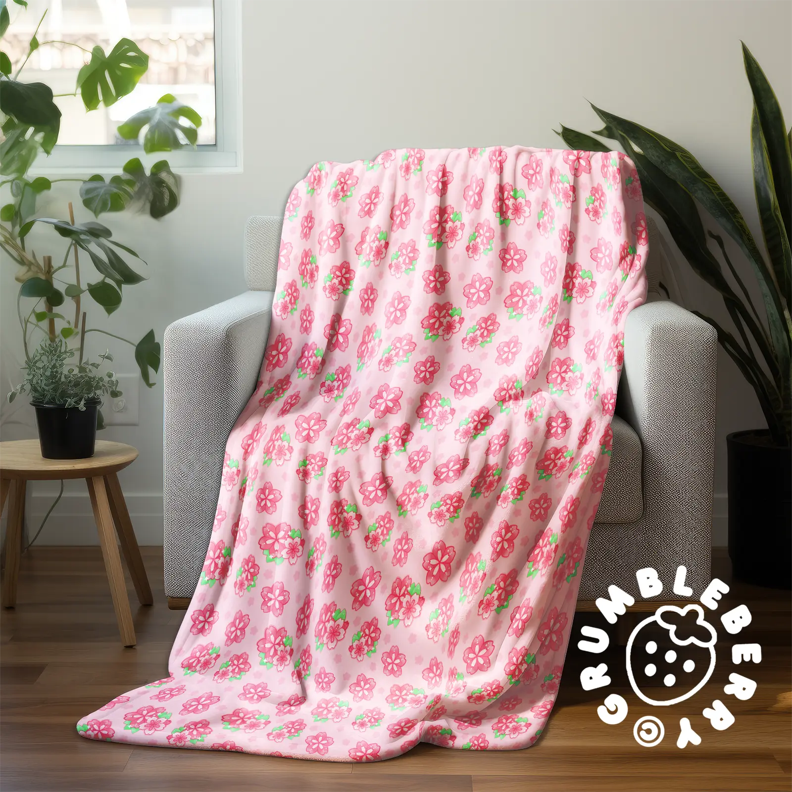 Pink Sakura Blanket - Image 5