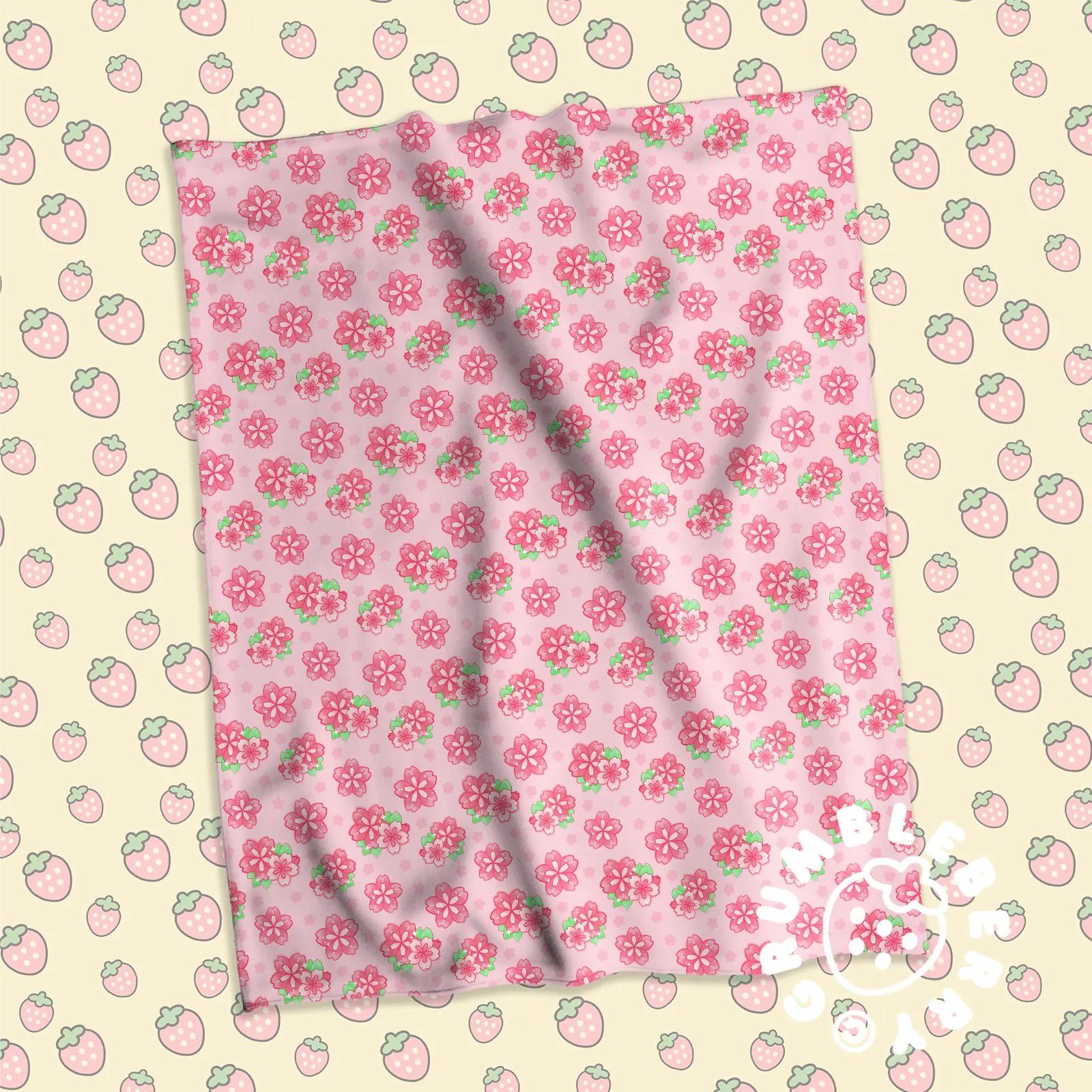 Pink Sakura Blanket - Image 3