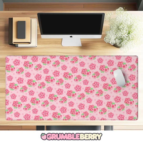 Pink Sakura Desk Mat