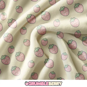 Simple Strawberries Cream Blanket