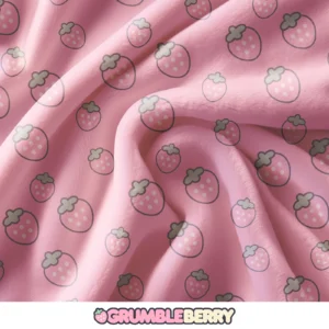 Simple Strawberries Pink Blanket
