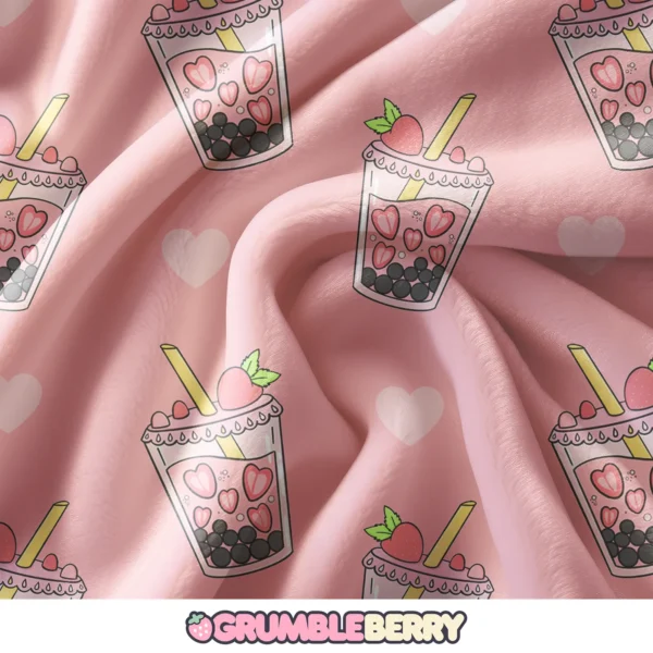 Strawberry Boba Blanket
